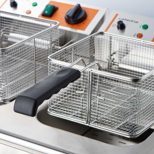 Caterina Frytkownica elektryczna 2-komorowa, nastawna 2x 5L, 4 kW z zimną strefą Caterina Frytkownica elektryczna 2-komorowa, nastawna 2x 5L, 4 kW z zimną strefą