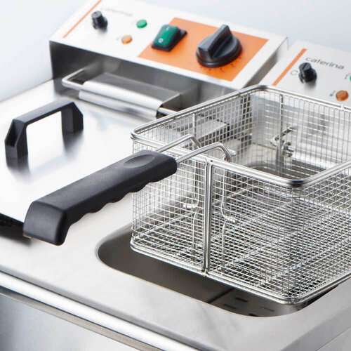 Caterina Frytkownica elektryczna 2-komorowa, nastawna 2x 8L, 6 kW z zimną strefą Caterina Frytkownica elektryczna 2-komorowa, nastawna 2x 8L, 6 kW z zimną strefą