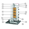 Potis Kebab gazowy 3 palniki, wsad do 40 kg, 10,5 kW, 510x590x(h)920 mm Potis Kebab gazowy 3 palniki, wsad do 40 kg, 10,5 kW, 510x590x(h)920 mm