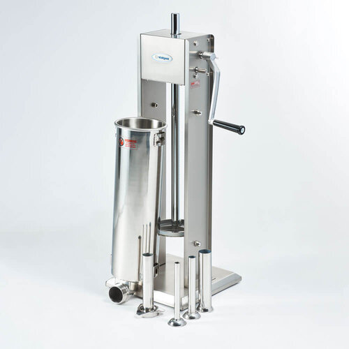 Stalgast Ręczna nadziewarka do kiełbas 10 L, pionowa z 4 lejkami 16, 22, 32 i 38 mm