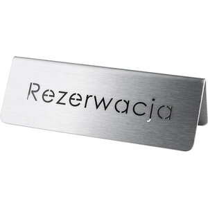 Stalgast Tabliczka "rezerwacja" 120 mm Stalgast Tabliczka "rezerwacja" 120 mm