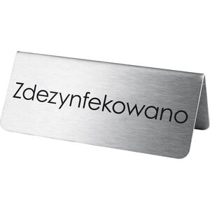 Stalgast Tabliczka "zdezynfekowano" 120 mm Stalgast Tabliczka "zdezynfekowano" 120 mm
