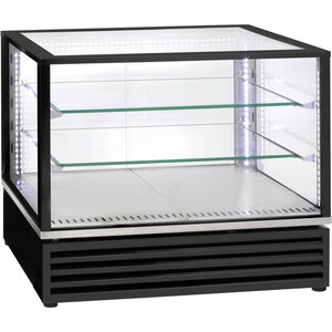 Roller Grill Witryna cukiernicza prostokątna 170 L, od 2 do 10°C z oświetleniem LED, czarna Roller Grill Witryna cukiernicza prostokątna 170 L, od 2 do 10°C z oświetleniem LED, czarna