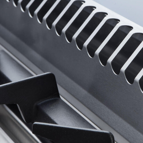 Stalgast Kuchnia gazowa z 6 palnikami i piekarnikiem elektrycznym z termoobiegiem 25,5 kW, G20/20 mbar