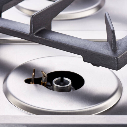 Stalgast Kuchnia gazowa z 4 palnikami i piekarnikiem elektrycznym z termoobiegiem 24 kW, G20/20 mbar Stalgast Kuchnia gazowa z 4 palnikami i piekarnikiem elektrycznym z termoobiegiem 24 kW, G20/20 mbar