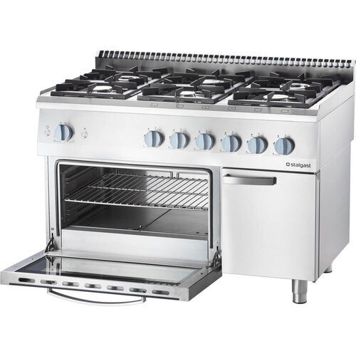 Stalgast Kuchnia gazowa z 6 palnikami 38,5 kW, G20/20 mbar Stalgast Kuchnia gazowa z 6 palnikami 38,5 kW, G20/20 mbar