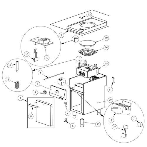 Stalgast Wok indukcyjny z 1 polem grzewczym 5 kW Stalgast Wok indukcyjny z 1 polem grzewczym 5 kW