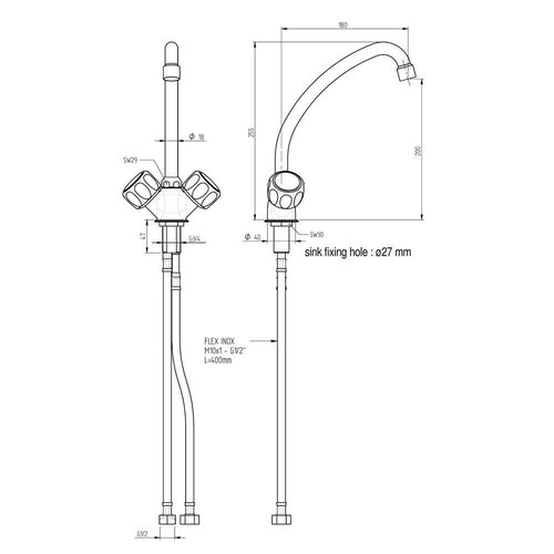 Monolith Bateria umywalkowa stojąca