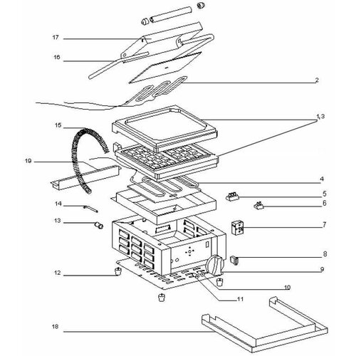 Roller Grill Gofrownica do gofrów BRUSSELS 1.6 kW Roller Grill Gofrownica do gofrów BRUSSELS 1.6 kW