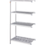 Tribeca Regał aluminiowy narożny z 4 półkiami gretingowymi 859x460x(h)1680 mm