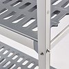 Tribeca Regał aluminiowy narożny z 4 półkiami gretingowymi 859x460x(h)1680 mm