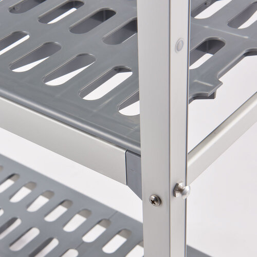 Tribeca Regał aluminiowy narożny z 4 półkiami gretingowymi 859x460x(h)1680 mm Tribeca Regał aluminiowy narożny z 4 półkiami gretingowymi 859x460x(h)1680 mm