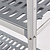 Tribeca Regał aluminiowy narożny z 4 półkiami gretingowymi 859x460x(h)1680 mm