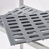 Tribeca Regał aluminiowy narożny z 4 półkiami gretingowymi 859x460x(h)1680 mm