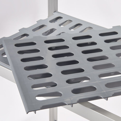 Tribeca Regał aluminiowy narożny z 4 półkiami gretingowymi 859x460x(h)1680 mm Tribeca Regał aluminiowy narożny z 4 półkiami gretingowymi 859x460x(h)1680 mm