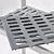 Tribeca Regał aluminiowy narożny z 4 półkiami gretingowymi 1469x560x(h)1680 mm