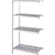 Tribeca Regał aluminiowy narożny z 4 półkiami gretingowymi 1164x460x(h)1680 mm