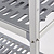 Tribeca Regał aluminiowy narożny z 4 półkiami gretingowymi 1164x460x(h)1680 mm
