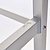 Tribeca Regał aluminiowy narożny z 4 półkiami gretingowymi 1164x460x(h)1680 mm