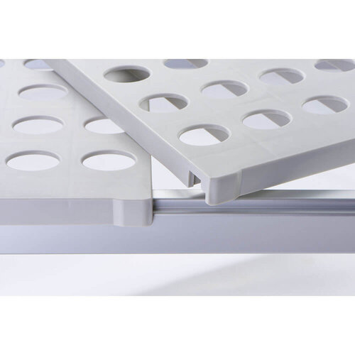 Stalgast Regał aluminiowy na pojemniki GN 1/1, z 4 półkiami gretingowymi 1120x360x(h)1800 mm Stalgast Regał aluminiowy na pojemniki GN 1/1, z 4 półkiami gretingowymi 1120x360x(h)1800 mm