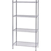 Stalgast Regał ze stali chromowanej z 4 półkami drucianymi 910x455x(h)1800 mm, skręcany Stalgast Regał ze stali chromowanej z 4 półkami drucianymi 910x455x(h)1800 mm, skręcany