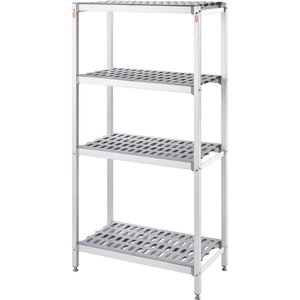 Tribeca Regał aluminiowy z 4 półkiami gretingowymi 1510x460x(h)1680 mm Tribeca Regał aluminiowy z 4 półkiami gretingowymi 1510x460x(h)1680 mm