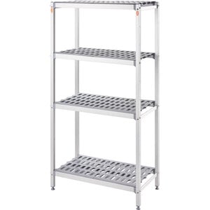 Tribeca Regał aluminiowy z 4 półkiami gretingowymi 900x560x(h)1680 mm Tribeca Regał aluminiowy z 4 półkiami gretingowymi 900x560x(h)1680 mm