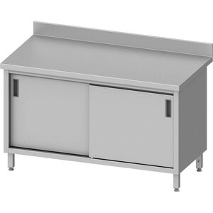 Stalgast Stół przyścienny z drzwiami suwanymi | 1200x700x850 mm Stalgast Stół przyścienny z drzwiami suwanymi | 1200x700x850 mm