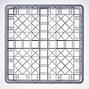 Stalgast Kosz do zmywarki 500x500 mm, 16 przegród, szary