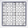 Stalgast Kosz do zmywarki 500x500 mm, 36 przegród, szary