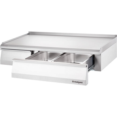 Stalgast Stanowisko neutralne, nastawne z szufladami 1200x700x(h)250 mm Stalgast Stanowisko neutralne, nastawne z szufladami 1200x700x(h)250 mm