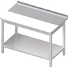 Stalgast Stół przyścienny z płytą polietylenową i półką | 1600x600x850 mm, spawany Stalgast Stół przyścienny z płytą polietylenową i półką | 1600x600x850 mm, spawany