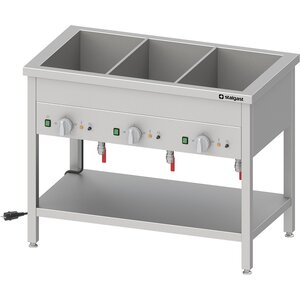 Stalgast Bemar elektryczny 2-komorowy GN 1/1, stacjonarny, 1,7kW, z kranem spustowym Stalgast Bemar elektryczny 2-komorowy GN 1/1, stacjonarny, 1,7kW, z kranem spustowym