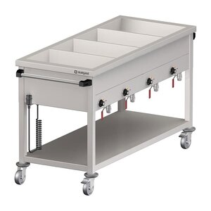 Stalgast Bemar elektryczny 4-komorowy GN 1/1, jezdny, 3,4kW, z kranem spustowym