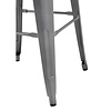 Bolero Bistro High Stools with Wooden Seat Pad Gun Metal (Pack of 4)