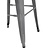 Bolero Bistro High Stools with Wooden Seat Pad Gun Metal (Pack of 4)