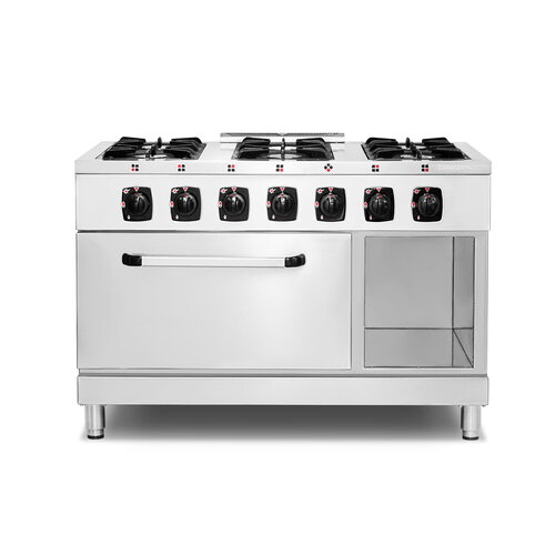 Resto Quality Kuchnia gazowa z 6 palnikami z piekarnikiem, 48 kW Resto Quality Kuchnia gazowa z 6 palnikami z piekarnikiem, 48 kW