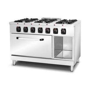 Resto Quality Kuchnia gazowa z 6 palnikami z piekarnikiem, 48 kW Resto Quality Kuchnia gazowa z 6 palnikami z piekarnikiem, 48 kW