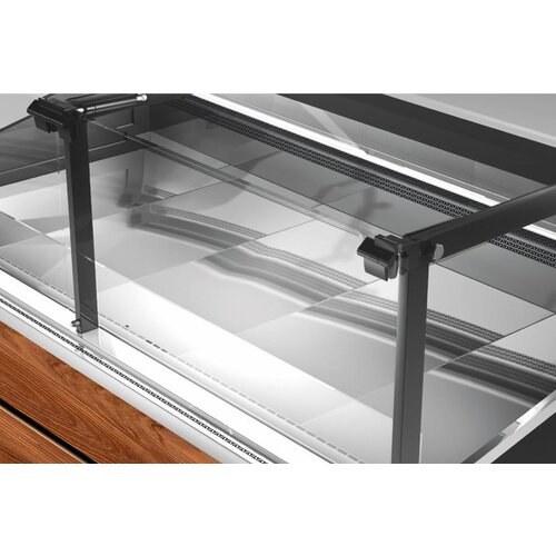 Rapa Lada chłodnicza, szyba prosta od 1 do 10 °C, 1970x1200x(h)1210 mm z płytą meblową Yosemite Rapa Lada chłodnicza, szyba prosta od 1 do 10 °C, 1970x1200x(h)1210 mm z płytą meblową Yosemite