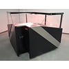 Rapa Lada chłodnicza narożna, szyba prosta od 1 do 10 °C, 1450x1450x(h)1210 mm z płytą meblową Yosemite