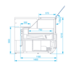 Rapa Lada chłodnicza, szyba prosta od 1 do 10 °C, 1450x1450x(h)1210 mm