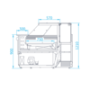 Rapa Lada chłodnicza, szyba prosta od 1 do 10 °C, 1500x1500x(h)1210 mm