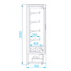 Rapa Regał chłodniczy od 2 do 10°C, 2,23 cm2 1330x700x(h)2020 mm, biały