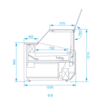 Rapa Lada chłodnicza, szyba prosta od 1 do 7 °C, 1345x1200x(h)1210 mm Rapa Lada chłodnicza, szyba prosta od 1 do 7 °C, 1345x1200x(h)1210 mm
