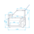 Rapa Lada chłodnicza, szyba gięta od 1 do 10 °C, 1345x1200x(h)1210 mm