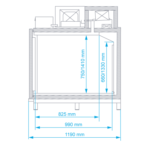 Rapa Szafa chłodnicza od -1 do 7 °C, 950 L, 780x1190x(h)2000 mm, biała Rapa Szafa chłodnicza od -1 do 7 °C, 950 L, 780x1190x(h)2000 mm, biała