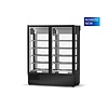 Rapa Szafa chłodnicza 2-drzwiowa przeszklona od 1 do 10 °C, 1070 L, 1400x720x(h)2000 mm, czarny półmat