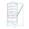 Rapa Witryna chłodnicza prostokątna od 3 do 8 °C, szyba prosta, 1370x795x(h)1460 mm, biała