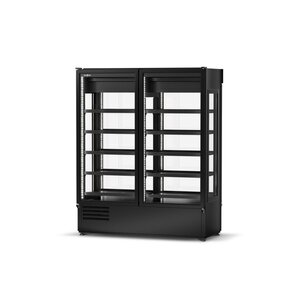 Rapa Szafa chłodnicza 2-drzwiowa przeszklona od 1 do 10 °C, 898 L, 1200x720x(h)2000 mm, czarny połysk Rapa Szafa chłodnicza 2-drzwiowa przeszklona od 1 do 10 °C, 898 L, 1200x720x(h)2000 mm, czarny połysk