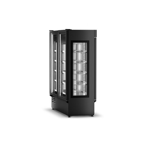 Rapa Szafa chłodnicza 2-drzwiowa przeszklona od 1 do 10 °C, 898 L, 1200x720x(h)2000 mm, czarny połysk Rapa Szafa chłodnicza 2-drzwiowa przeszklona od 1 do 10 °C, 898 L, 1200x720x(h)2000 mm, czarny połysk